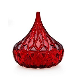 Godinger Hershey's Kiss Holiday Jewelry, Trinket Holder, Candy Dish - Red