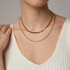 Foyjoey 18K Gold Plated Herringbone Necklace Sets Stainless Steel Double