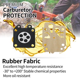 KELKONG GX35 40-5 Carburetor Repair Kits With Primer Bulb For Brush Cutter CG260 CG330 CG430 CG520 43CC 52CC Trimmer Spare Parts(Pack of 2)