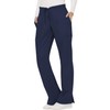 Cherokee Women's Mid Rise Moderate Flare Drawstring Pant, Navy, X-Large