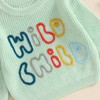 Lesimsam Toddler Baby Boy Girl Sweater Wild Child Embroidery Knit