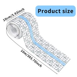 Giugio Waterproof Transparent Bandage 10 cm x 10 m, Shower Plaster, Waterproof Plaster, Large Roll, Foil Dressing, Transparent Plaster Roll, Waterproof Plaster, Anti-Allergic for Sports, Showers
