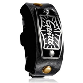 GUITTO Guitar String Mute Dampener, Fretboard Muting Wraps with Built-in Pick Holder for Electric Acoustic Guitar Bass, Adjustable Neck Wrap String Muters for Recording and Tapping GGF-03 Black