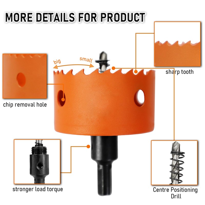 Hole Saw 38 mm, HSS Bi-Metal Hole Saws, Hole Drill
