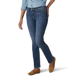 Lee Women's Petite Legendary Mid Rise Straight Leg Jean Seattle 16 Petite