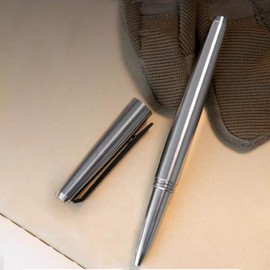 Tactical Titanium Ballpoint Pen - Professional EDC Writing Tool Compatible with Pilot G2 Refills