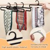 AHANDMAKER 10Pcs Plastic Scarf Hanger, Black Rectangular Towel Holders Space