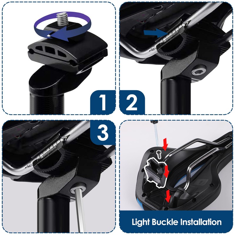 Bike Seat Bicycle Saddle with Light Buckle, Secpeak Ultra Comfortable