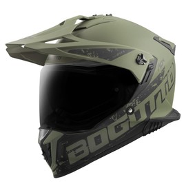 Bogotto FG-601 Fibreglass Enduro Helmet (Green Matt, M)