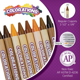 Colors Like Me Markers & Crayons, 12 Sets, Each 8 Colors, Assortment of Realistic Skin Tones, Easy for Small Hands to Grasp and Apply