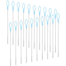 Holibanna Cepillos para Limpiar Pajillas Reutilizables Cabezal Suave y Flexible 20 Piezas Diseño Versátil de Abs y Acero Inoxidable para Hogar y Cocina