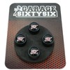 Garage-SixtySix 4 Ventilkappen Modell Chicago SCHWARZ Motiv: ST