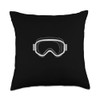Minimalist Ski Goggles Throw Pillow