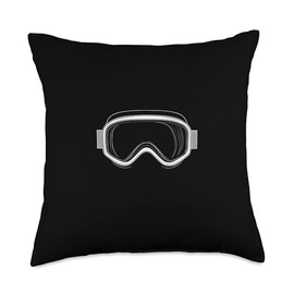 Minimalist Ski Goggles Throw Pillow