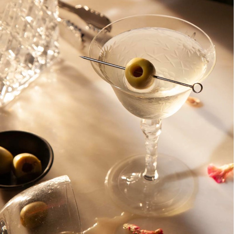 Filthy Pitted Olives, Premium Cocktail Garnish, Pitted Queen Olives, Naturally