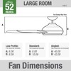 Hunter 52 inch Indoor Ceiling Fan No Light - Modern