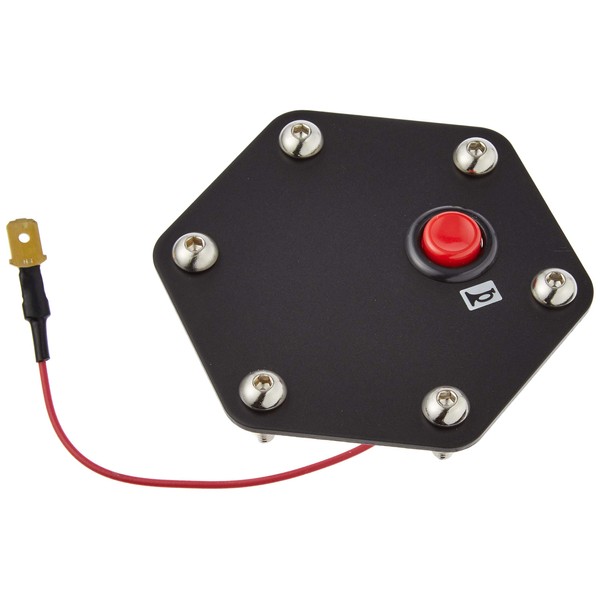 Daikei PH03 Plate Horn Button, Black Anodized/Red