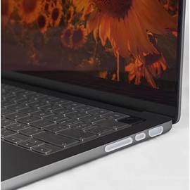 Anti-dust Port Plugs kit for New MacBook Pro 14/16 2021-2022, Smartphones, Tablets (Transparent, 7 pcs). Soft Rubber Silicone Protectors Compatible with USB Type-C (Thunderbolt 3) and AUX Ports. Black