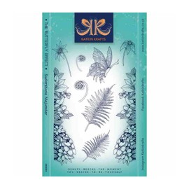 KatKin Krafts KK0059 The Butterfly Effect Stamp Set, 6" x 8", Clear, Clear, 6" x 8"