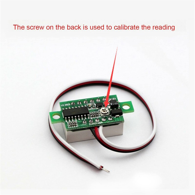 Artudatech LED Digital Voltmeter, 3 Wires, 0.28 Inch 4.0-40V 5