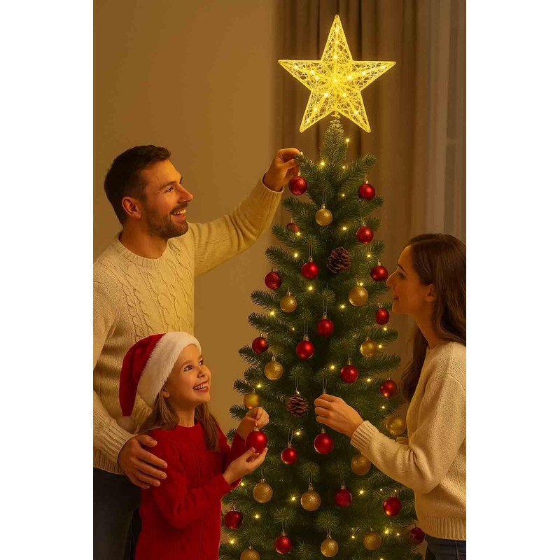 Christmas Tree Topper, Tree Topper with 20 LEDs, Christmas Tree