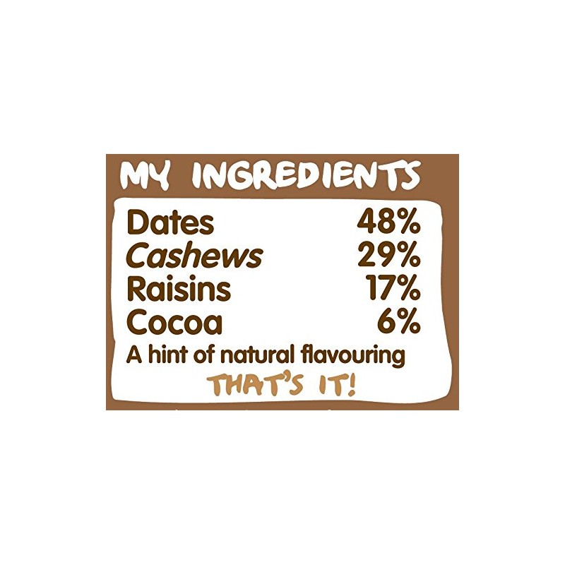 nkd. Nakd Bars, Cocoa Delight Raw Fruit and Nuts, Gluten