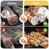 Grill Baskets (2PCS)304 Stainless Steel Removable Wooden Handle Rolling Grilling