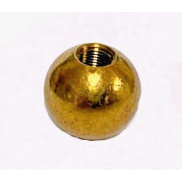 1 1/8" BURNISHED & LACQUERED BRASS BALL WITH 3/8" THREADED