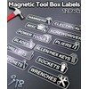 YIUS 12 Pack Aluminium Magnetic Tool Box Labels, HD Laser