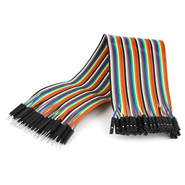 uxcell 30cm 12inch 40pin Male to Female 2.54mm 1P-1P Jumper Wire Cable