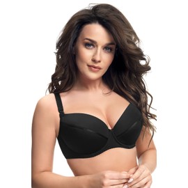 Gorsenia MK01 Ana Still-BH Dame Umstandsmode Musterlos Bügel Regulierbar EU, Schwarz,80F