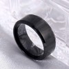 Simple Stainless Steel Ring for Men Women Black 8mm