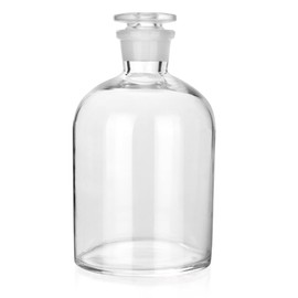 Kestun 1000ml Borosilicate Glass Reagent Bottle,Narrow Mouth Borosilicate Glass Reagent Bottle with Standard Ground Glass Stopper for Labs(33.8oz,Clear)