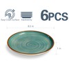 ONEMORE Ceramic Dinner Plates Set of 6, 8.5 inch Small