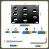 Drill Free Front Grill Mesh Tow Hook License Plate Relocation