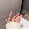 88flix Korean Rimless Glasses, Blue Light Cut, Unisex, For PC,