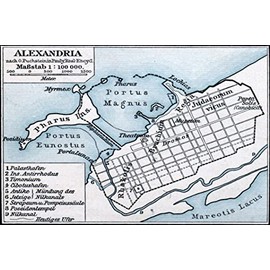 24x36 gallery poster, Map of ancient Alexandria Egypt