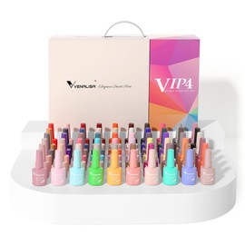 VENALISA VIP4 Gel Nail Polish Kit of 65 Pcs With Color Book Red Pink Orange Green Colors Gel Polish Set Soak Off UV Gel Salon Nail Art DIY at Home Manicure