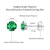Limerencia Titanium Stud Earrings for Men and Women, G23 Implant