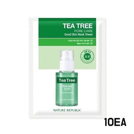 Nature Republic Mask Pack Tea Tree Good Skin Mask Pack 10 sheets / 네이처리퍼블릭 마스크팩 티트리 굿스킨 마스크팩 10매