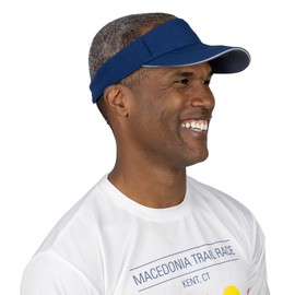 TrailHeads Visor Cap Men's - Sun Visor for Running, Golf and Tennis - Recycled, navy