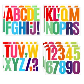ZEYIYER 102PCS Letter Stickers, 3 Inch Large Vinyl Numbers and Letters, Waterproof Alphabet for Wheelie Bins, Mailbox, Window, Door Sign, Poster (Colorful)