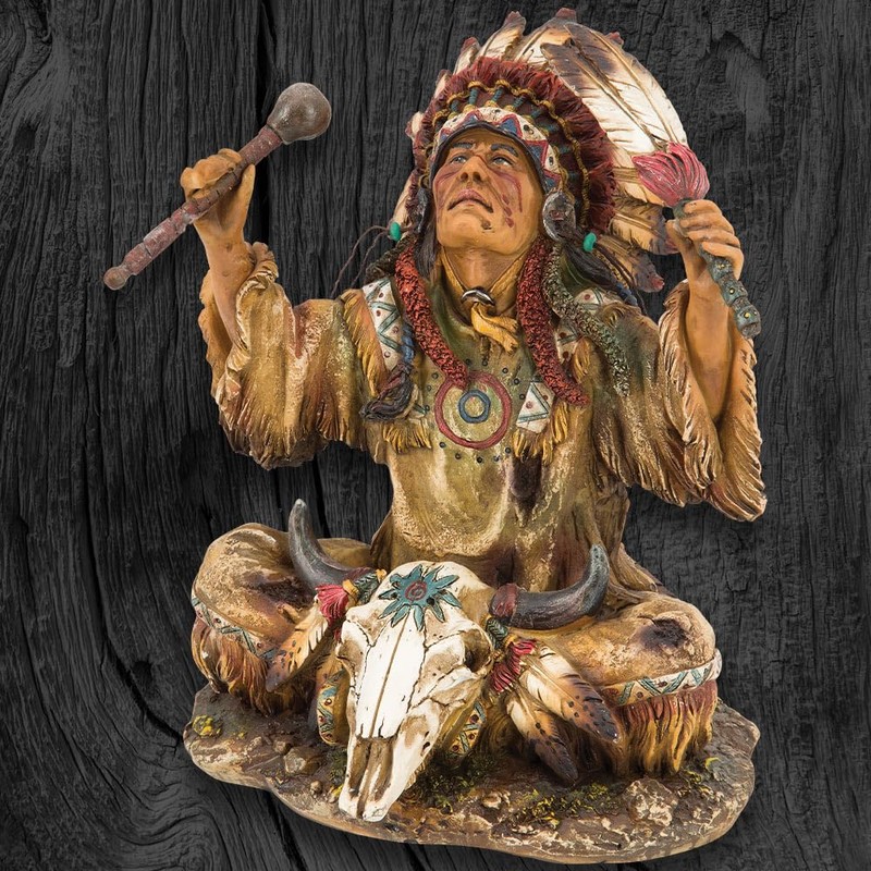 United Cutlery Native American Chief Resin Sculpture | Beautiful Home