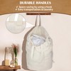 CALACH Canvas Laundry Bags with Handles & Square Base 13.8"x