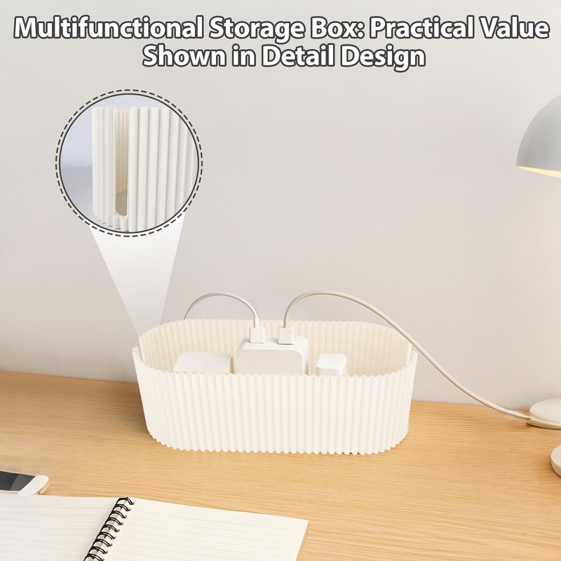Cable Tidy Box - Wire Cable Storage Case Organizer Box,