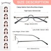 KoKoBin Half Reading Glasses for Men Women,Half Moon Metal Frame