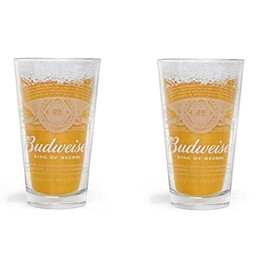 Budweiser The Signature Dream Pint Glasses - Set of 2 Glasses
