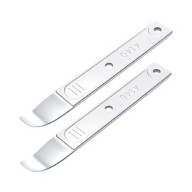 Okllen 2 Pieces 4140 Pry Tool, Premium Chrome Steel Pry Bars for Auto Trim Removal, Pocket Mini Pry Bar Set for Dash/Door Panel/Headlight, Scratch-Free Car Repair Tools