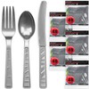 DecorRack Plastic Cutlery Set, Silver Plastic Silverware Sets for Parties,