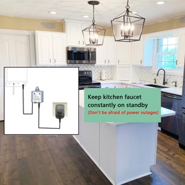 Bydorunce 169031 AC Adapter Compatible for MotionSense Power Cord Adapter Kit, Suitable for MotionSense Wave and U by Kitchen Faucets Parts, Power Splitter for Adapter Easy Connect to Faucet